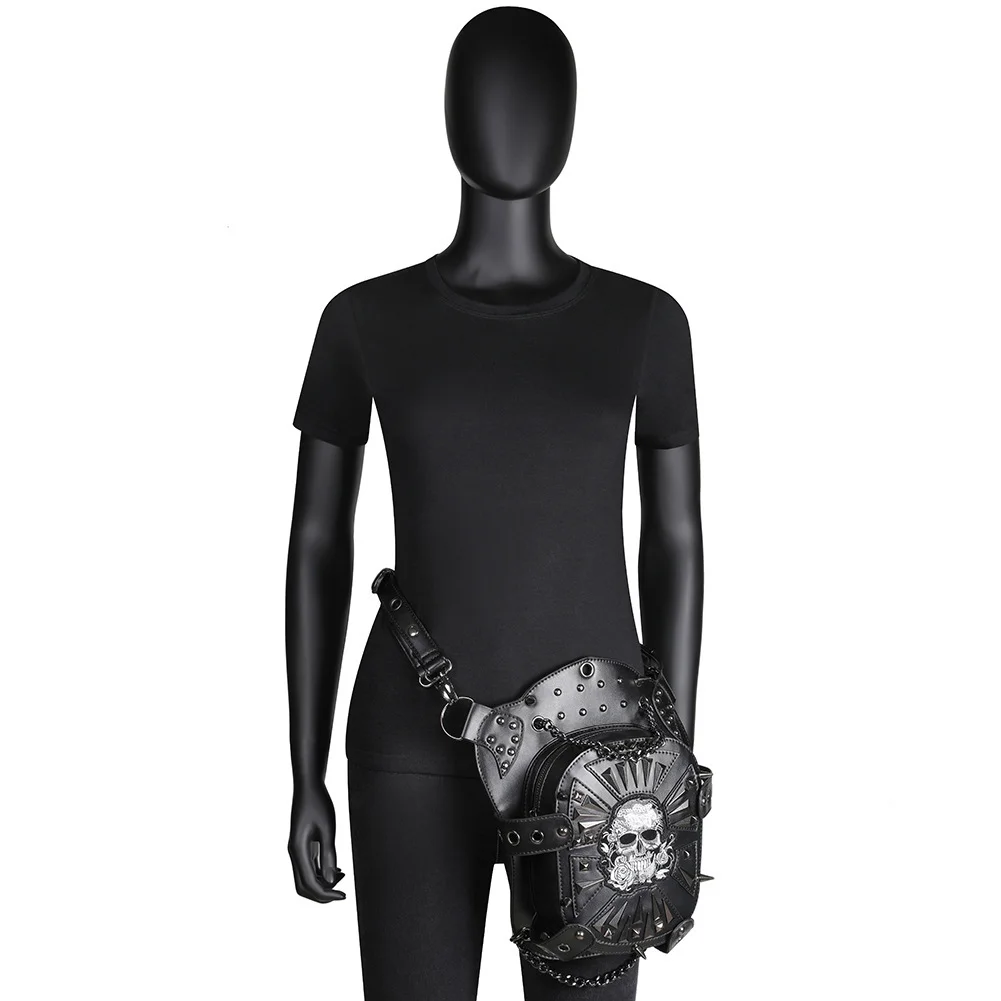 Biker Leg Bag - Classic Steampunk Rider Thigh Bag - Image 3