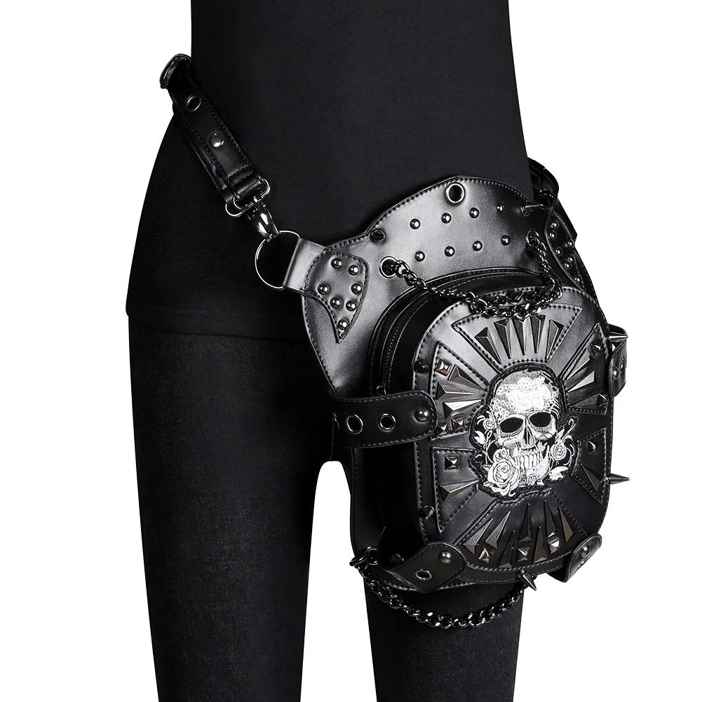 Biker Leg Bag - Classic Steampunk Rider Thigh Bag