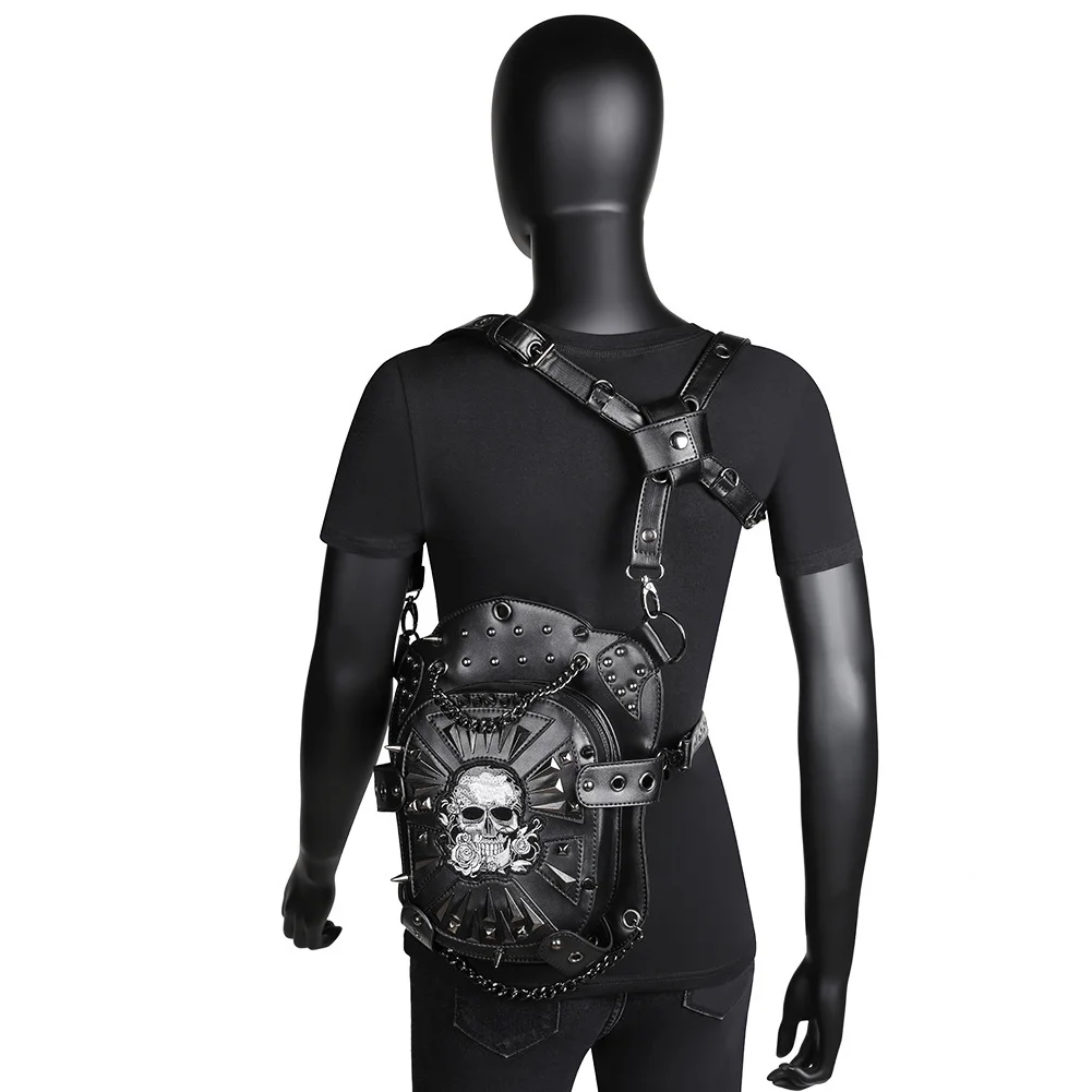Biker Leg Bag - Classic Steampunk Rider Thigh Bag - Image 5