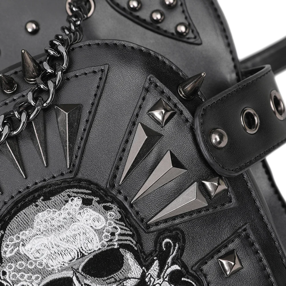 Biker Leg Bag - Classic Steampunk Rider Thigh Bag - Image 11