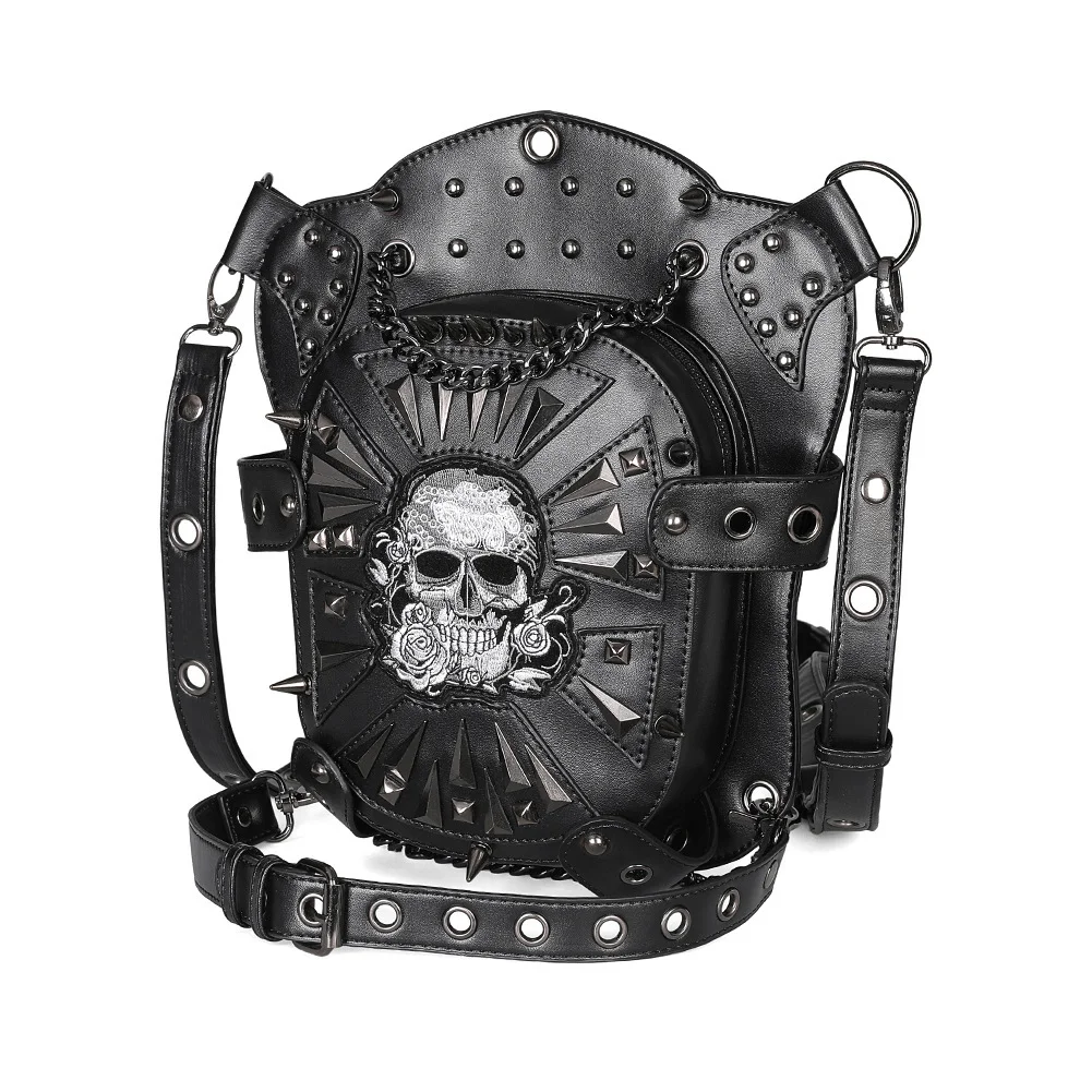 Biker Leg Bag - Classic Steampunk Rider Thigh Bag - Image 12