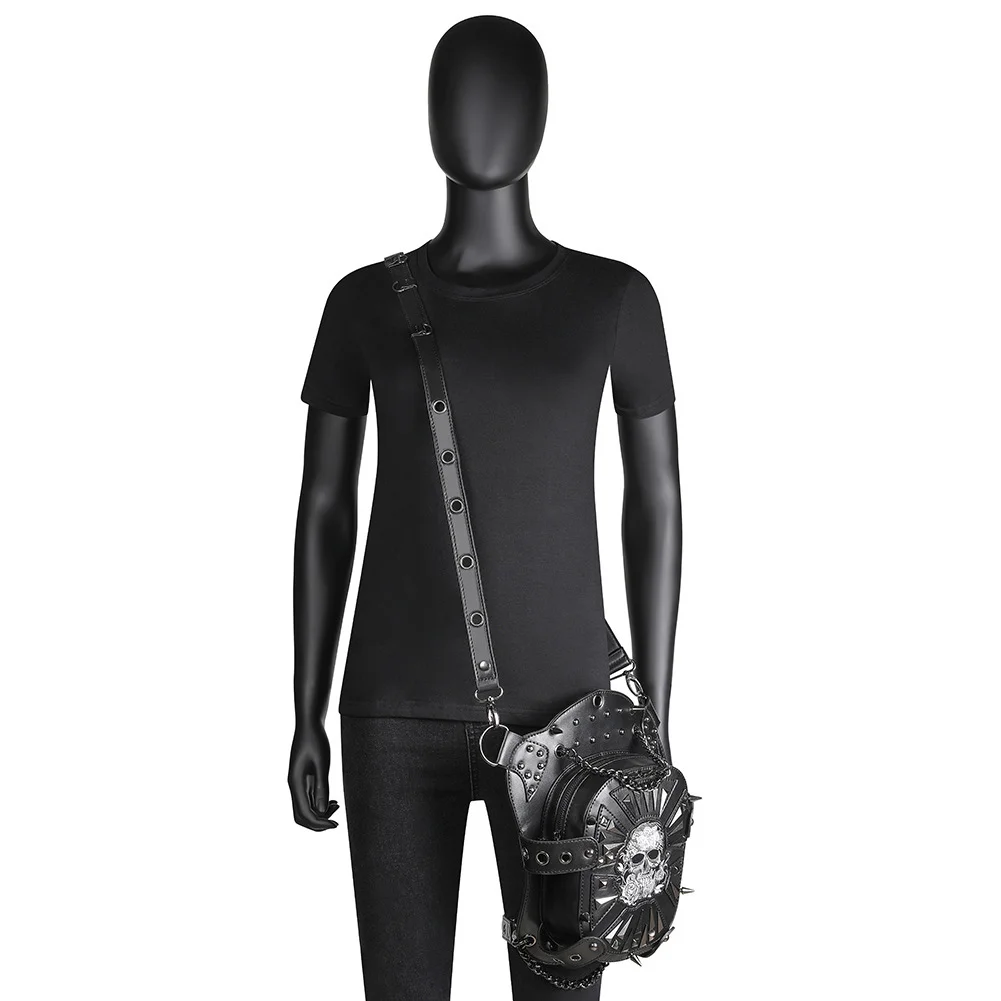 Biker Leg Bag - Classic Steampunk Rider Thigh Bag - Image 13