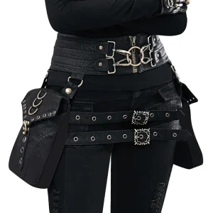 Steampunk Wallet - Braided Rivet Lock Clutch