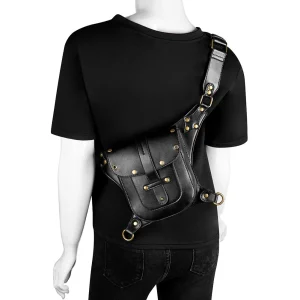 Steampunk Crossbody Saddle Bag - Riveted Motorcycle