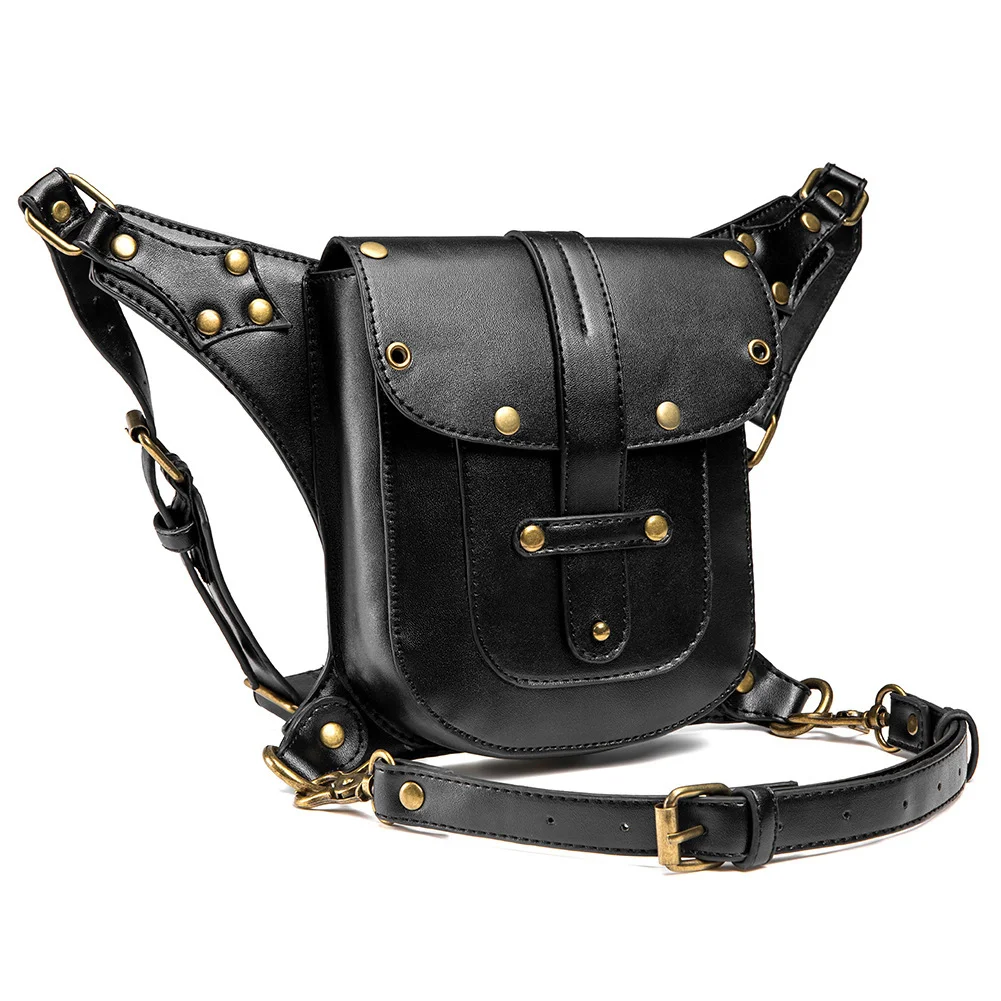 Steampunk Crossbody Saddle Bag - Riveted Motorcycle - Image 3