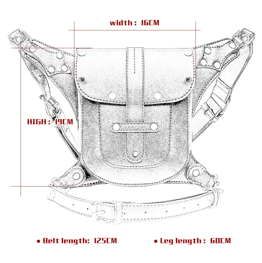 Steampunk Crossbody Saddle Bag - Riveted Motorcycle - Image 6