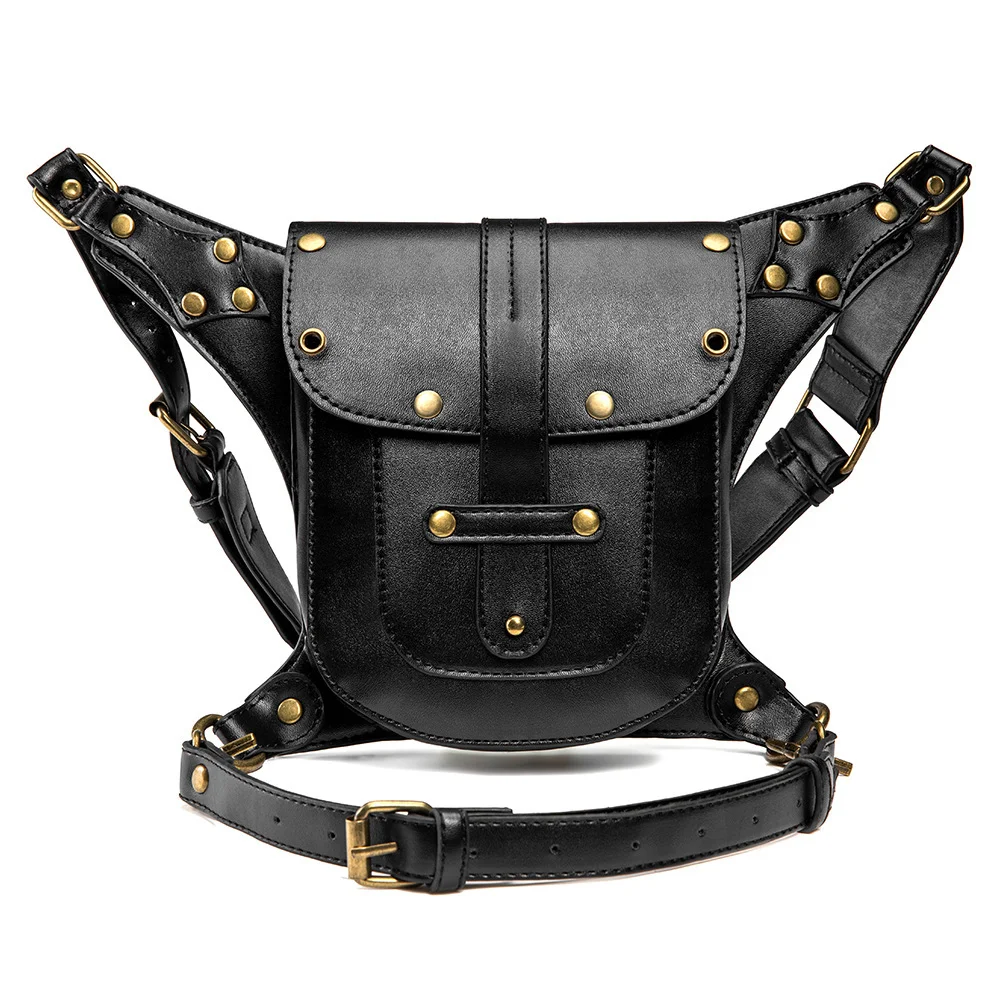 Steampunk Crossbody Saddle Bag - Riveted Motorcycle - Image 9