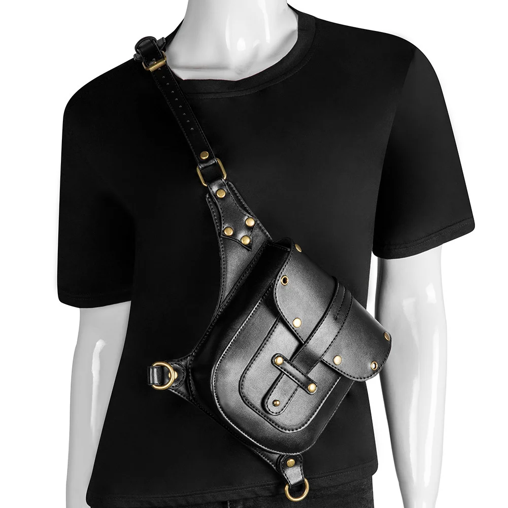 Steampunk Crossbody Saddle Bag - Riveted Motorcycle - Image 11
