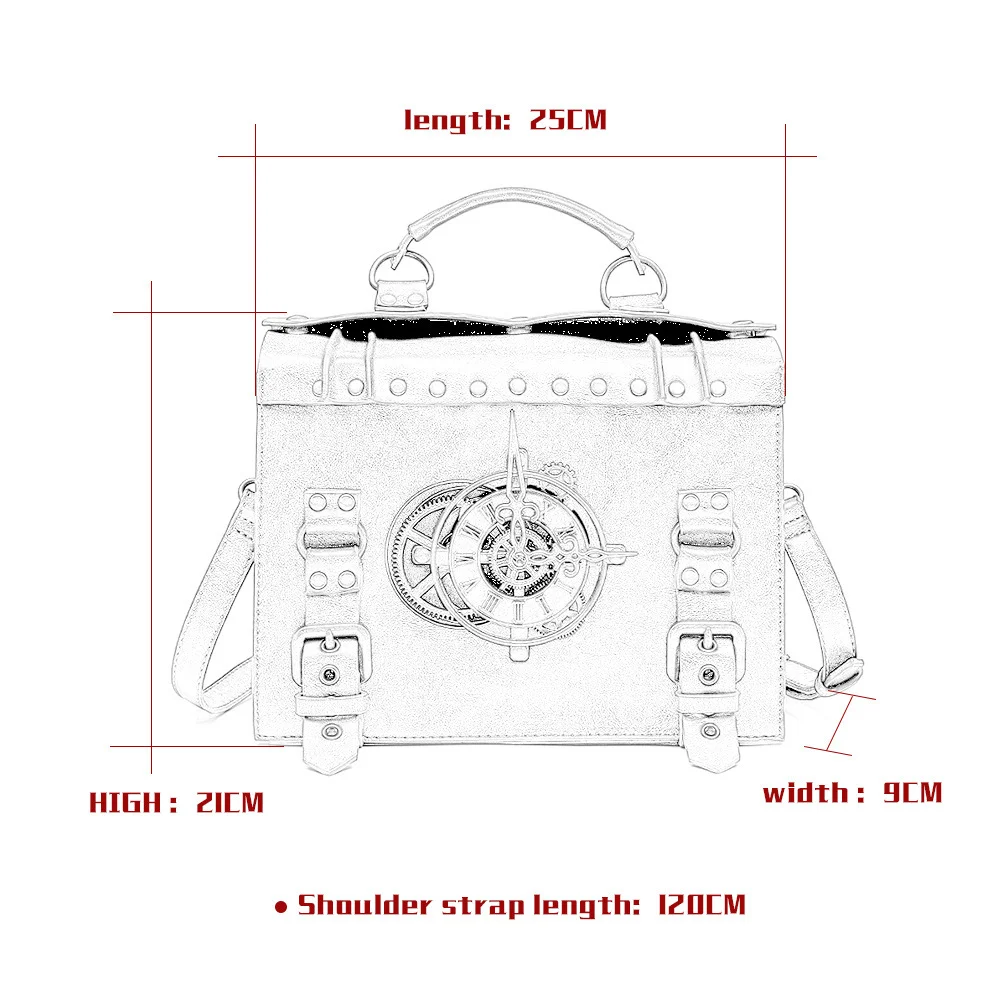 Steampunk Crossbody Saddle Bag - Riveted Motorcycle - Image 14