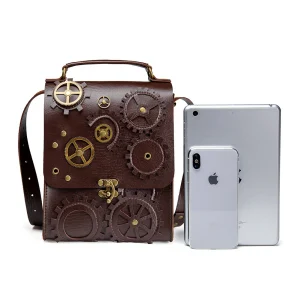 Steampunk Leather Saddle Bag Purse - Lock Buckle Classic