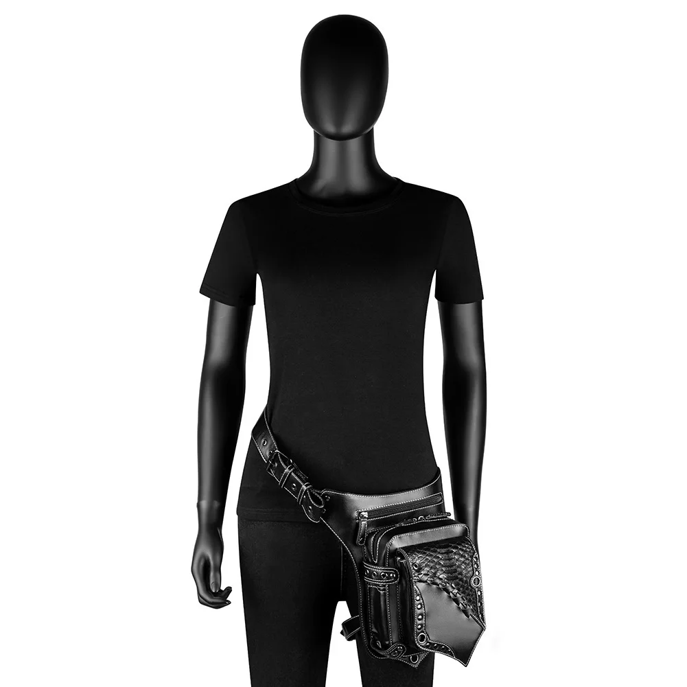 Motorcycle Thigh Bag - Steampunk Chain Rider Leg Bag - Image 6