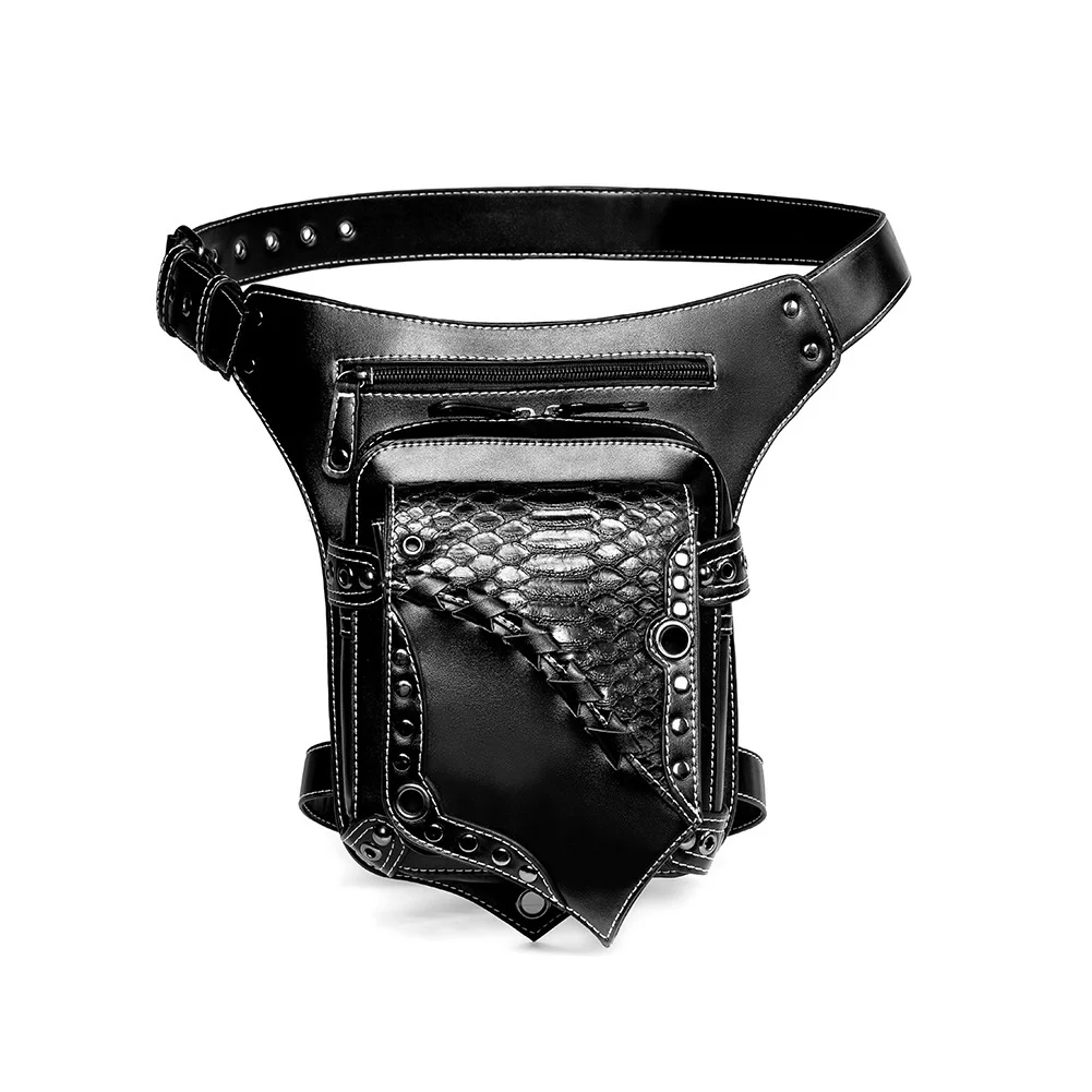 Motorcycle Thigh Bag - Steampunk Chain Rider Leg Bag - Image 9