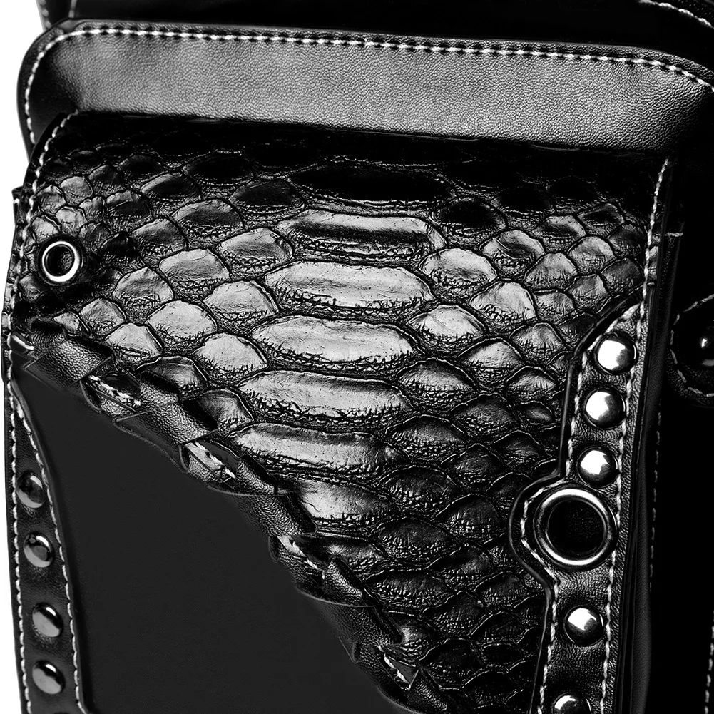Motorcycle Thigh Bag - Steampunk Chain Rider Leg Bag - Image 10