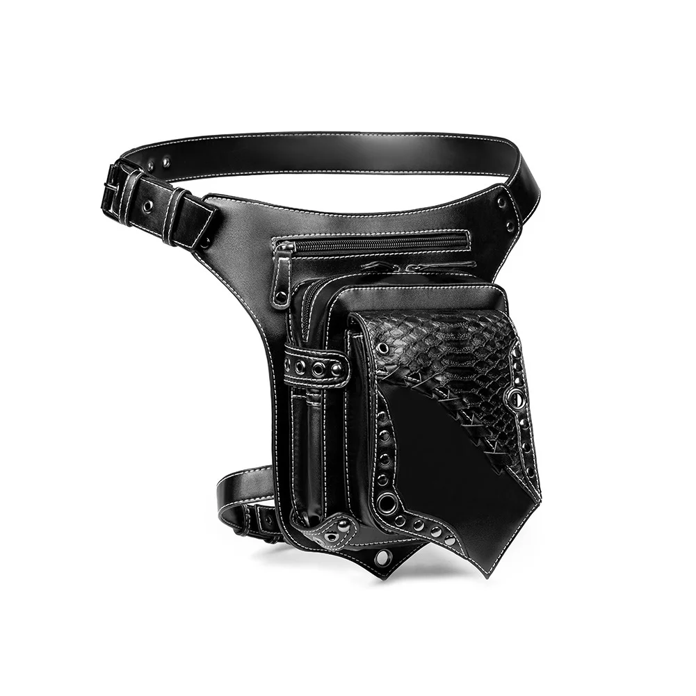 Motorcycle Thigh Bag - Steampunk Chain Rider Leg Bag - Image 13