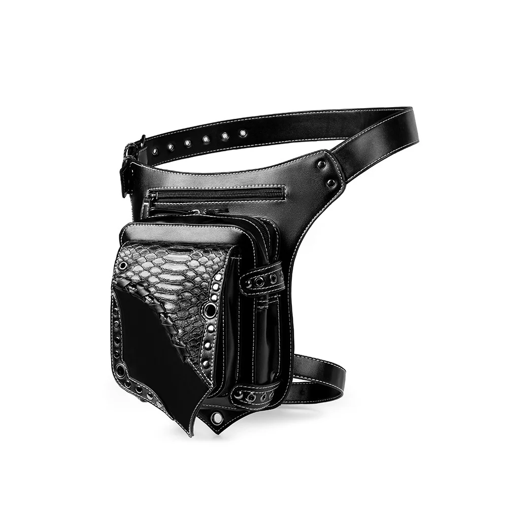 Motorcycle Thigh Bag - Steampunk Chain Rider Leg Bag - Image 15