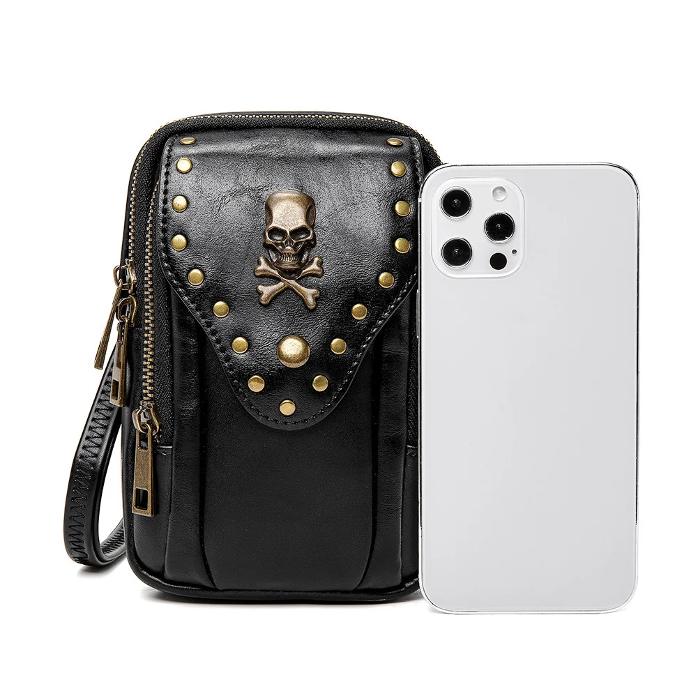 Steampunk Coin Purse - Rivet Chain Mini Wallet - Image 10