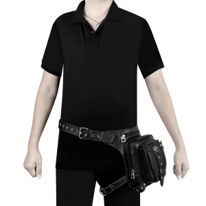 Motorcycle Thigh Bag - PU Leather Biker Leg Bag