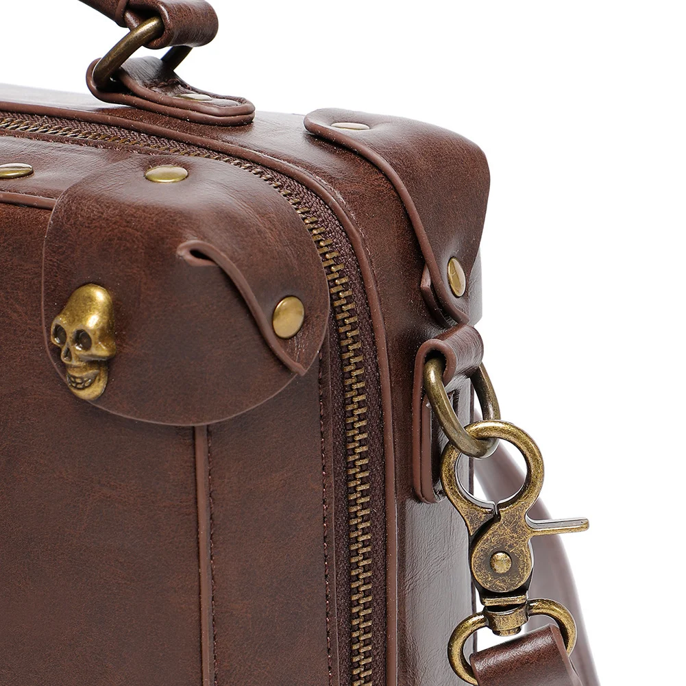 Steampunk Motorcycle Sling Bag - Contrast Rivet Chain - Image 3