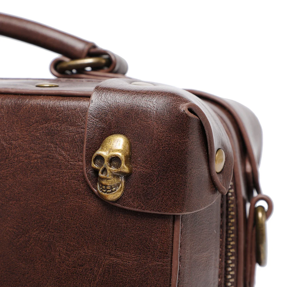 Steampunk Motorcycle Sling Bag - Contrast Rivet Chain - Image 7