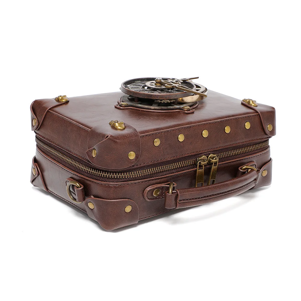 Steampunk Motorcycle Sling Bag - Contrast Rivet Chain - Image 9
