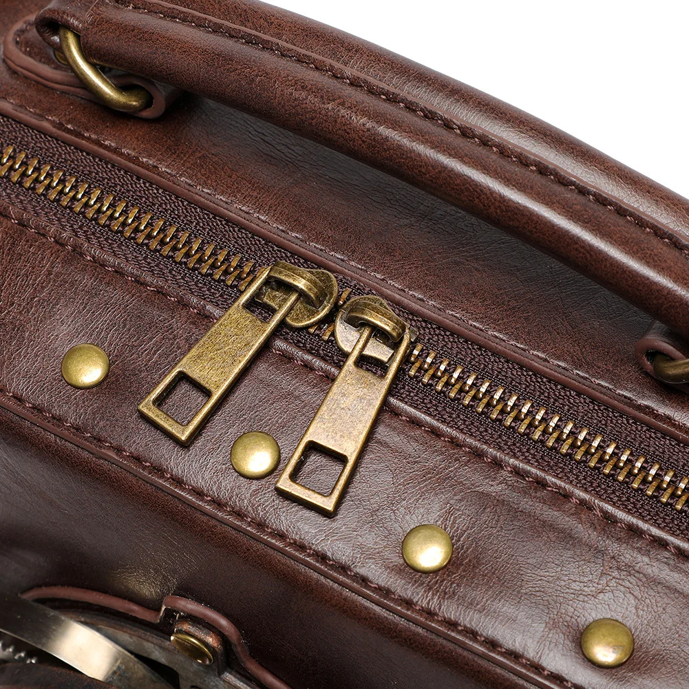 Steampunk Motorcycle Sling Bag - Contrast Rivet Chain - Image 15