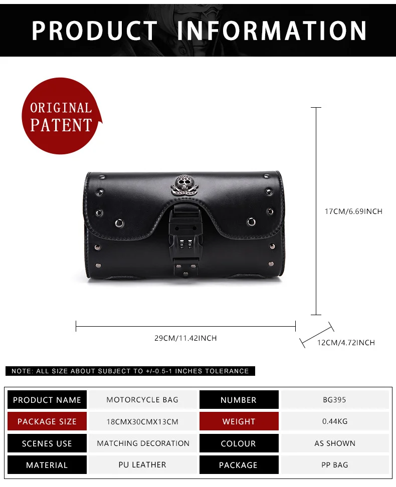 Motorcycle Tail Bag - Multi-Pocket Navigator PU Leather - Image 5