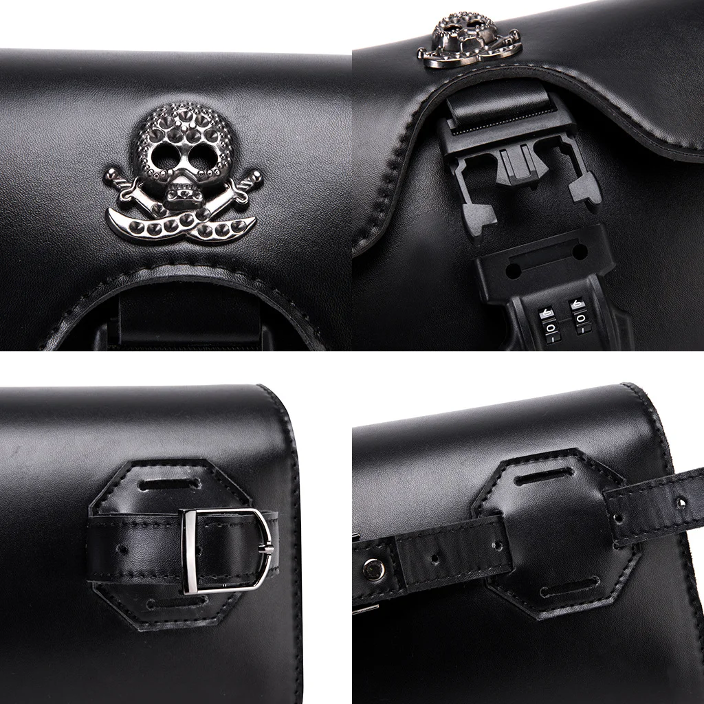 Motorcycle Tail Bag - Multi-Pocket Navigator PU Leather - Image 10