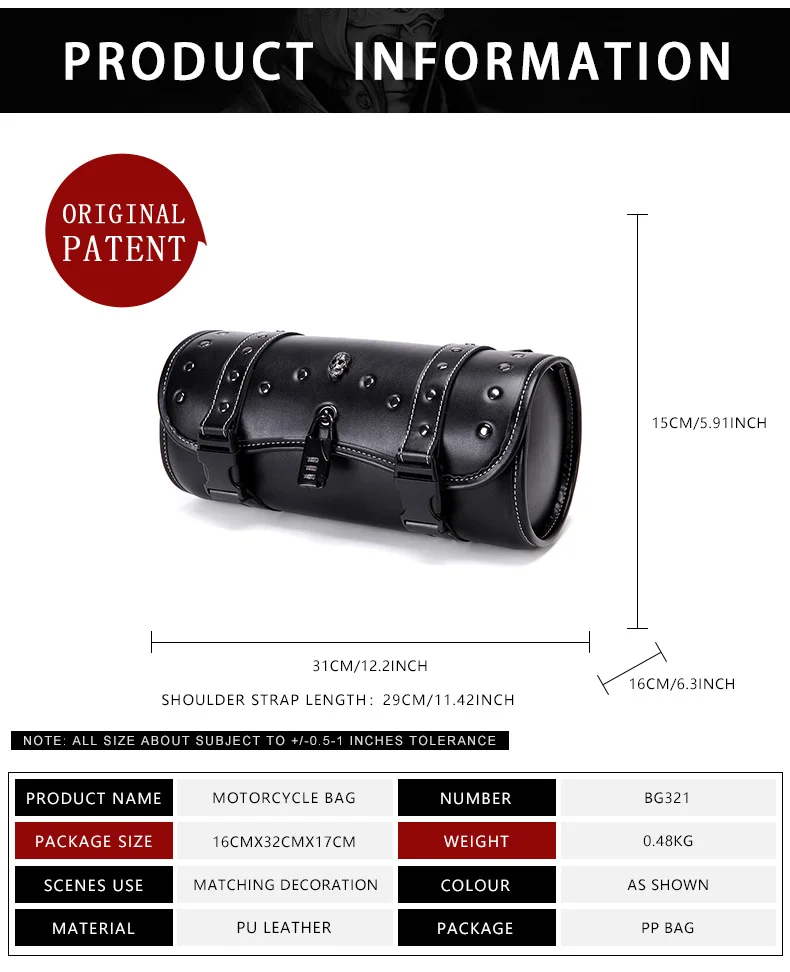 Motorcycle Tail Bag - Multi-Pocket Navigator PU Leather - Image 18