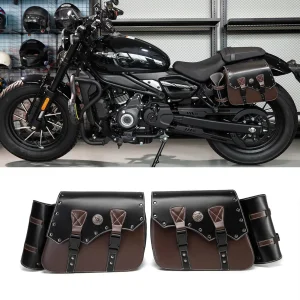 Dyna Saddlebags - Vintage Sportster Style Leather Set
