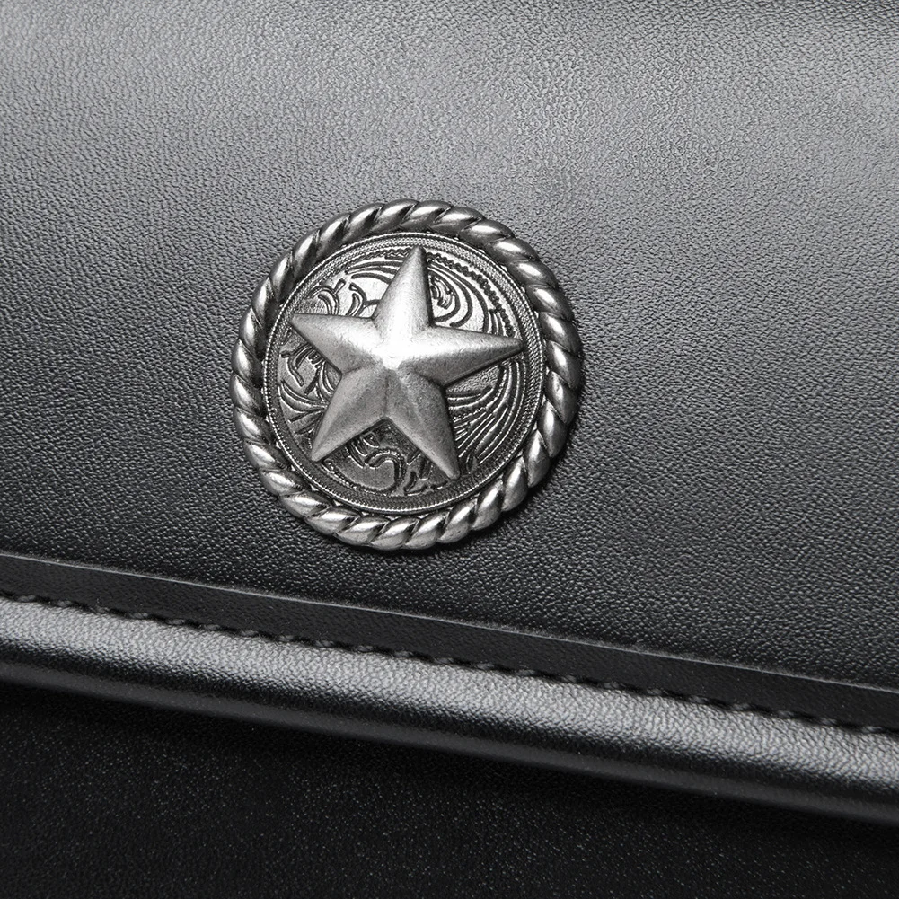 Dyna Saddlebags - Classic Black Leather Motorcycle Bag - Image 7