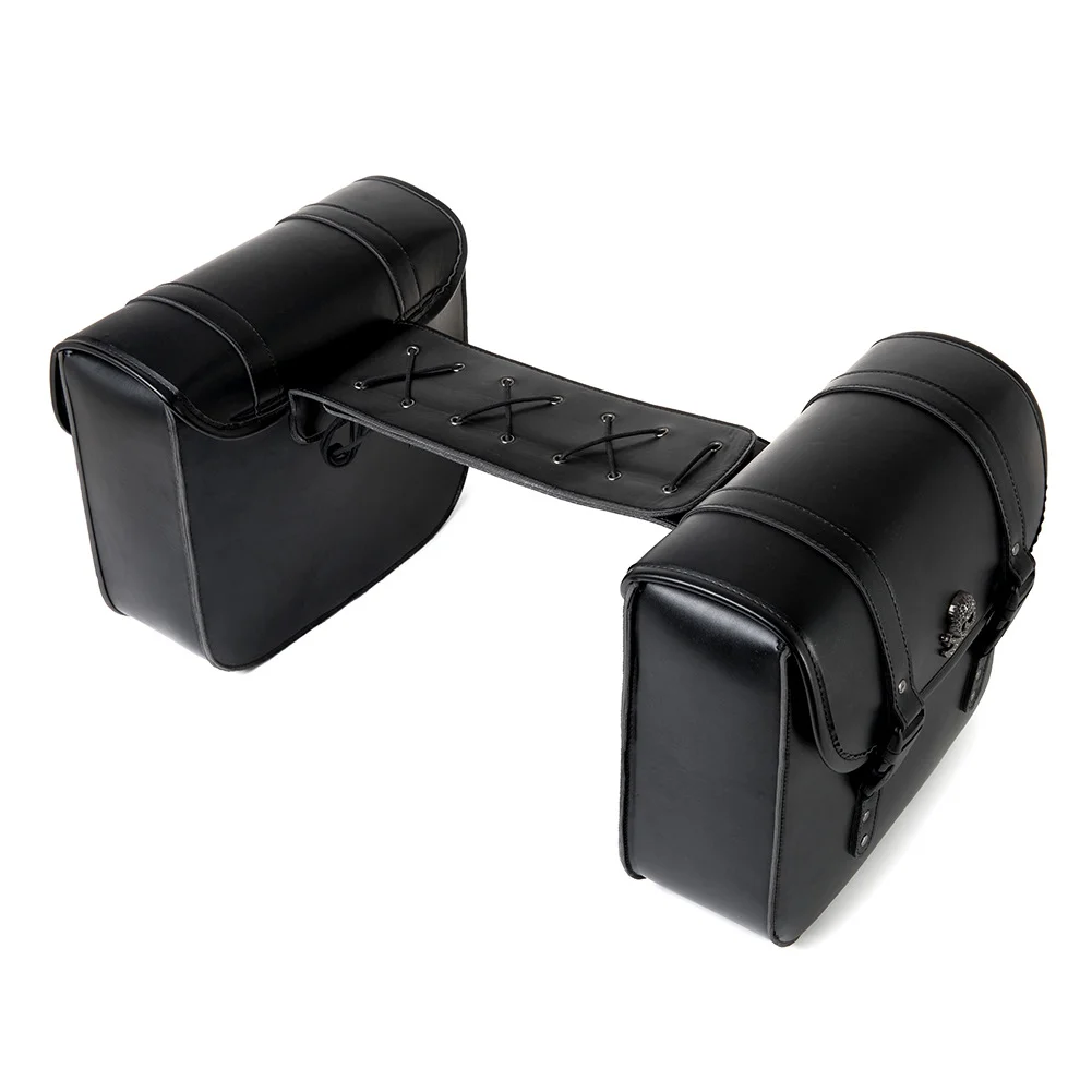 Dyna Saddlebags - Riveted Classic Leather Motorcycle Set - Image 4