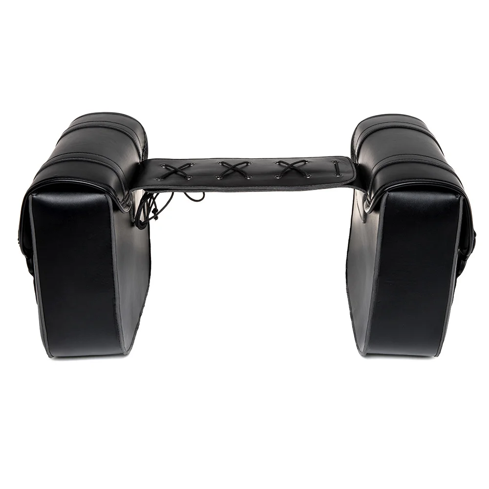 Dyna Saddlebags - Riveted Classic Leather Motorcycle Set - Image 9
