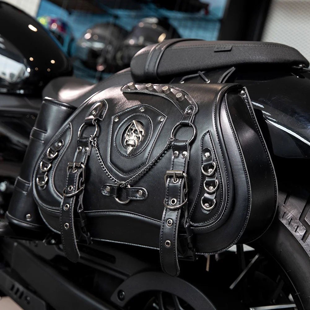 Sportster Saddlebags - Slim Profile Leather Motorcycle Bags - Image 4