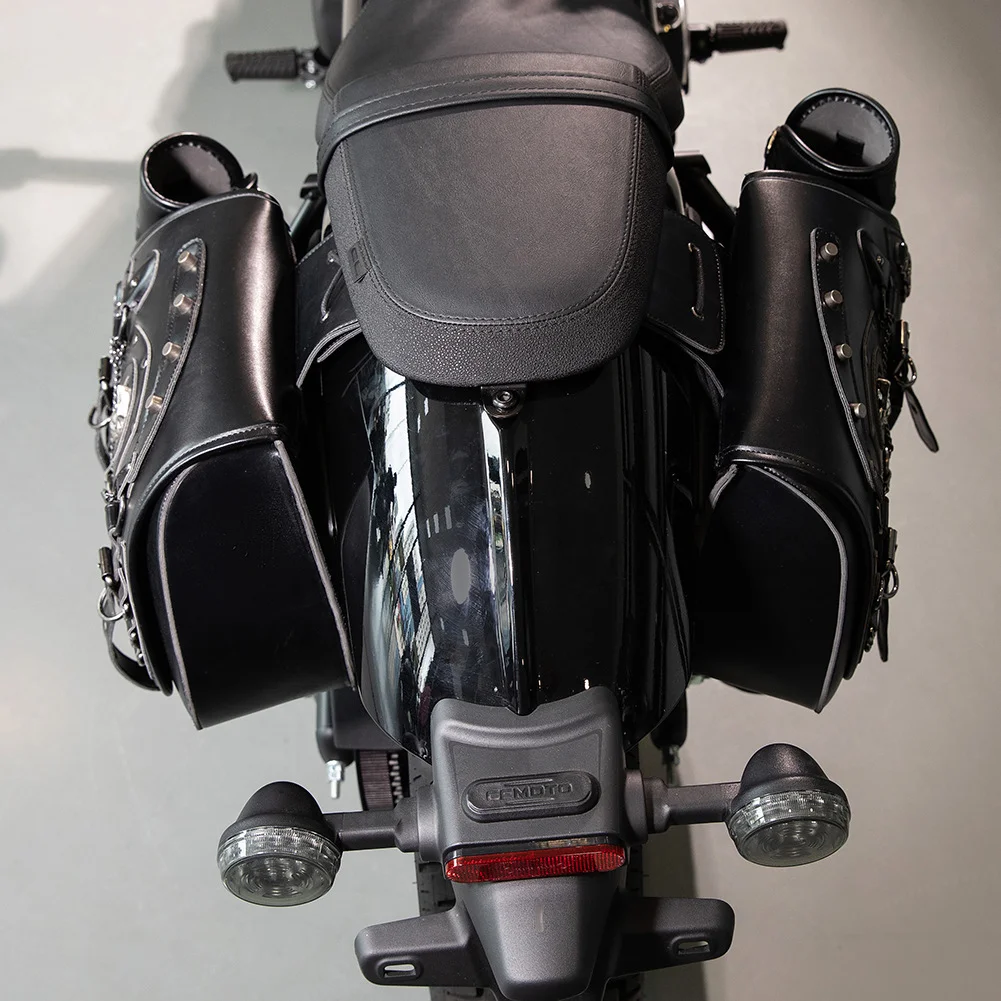 Sportster Saddlebags - Slim Profile Leather Motorcycle Bags - Image 8