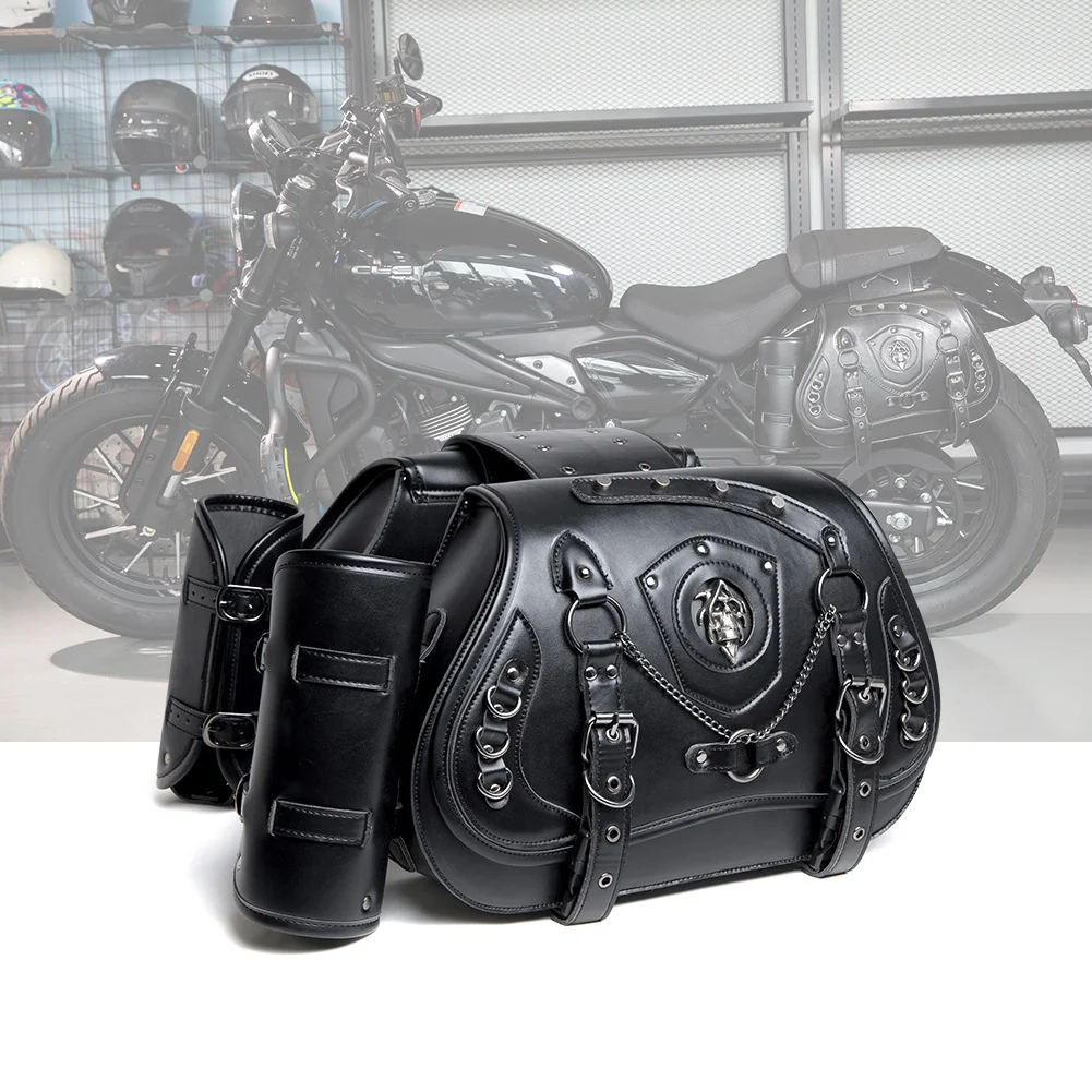 Sportster Saddlebags - Slim Profile Leather Motorcycle Bags - Image 10