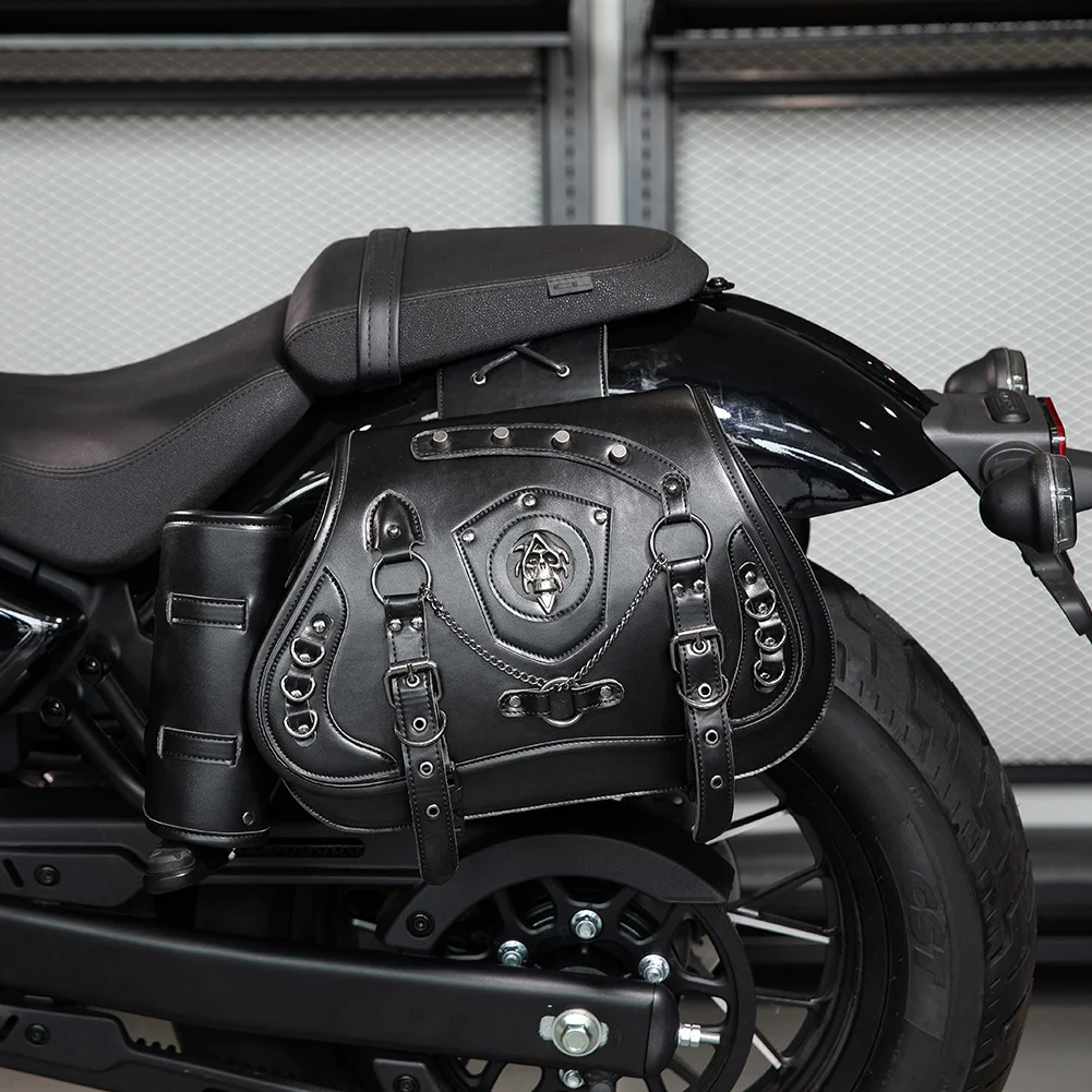 Sportster Saddlebags - Slim Profile Leather Motorcycle Bags - Image 11