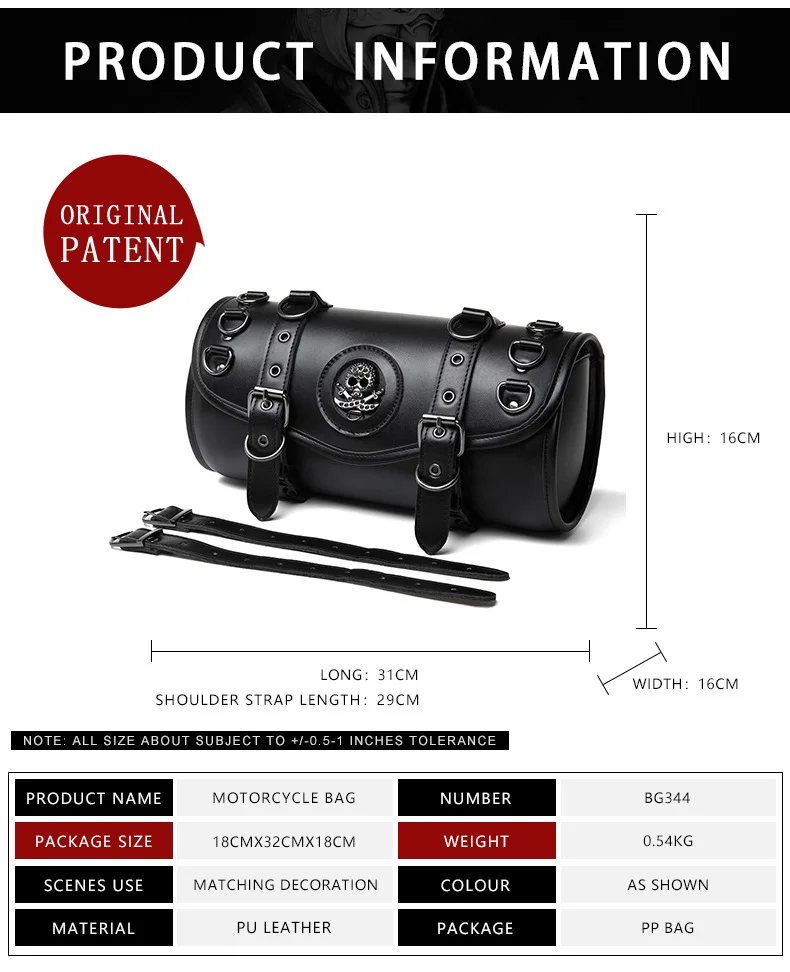 Motorcycle Tail Bag - Compact Saddle Style PU Leather - Image 5
