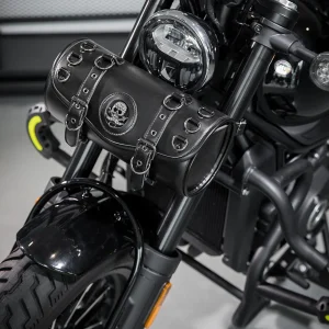 Motorcycle Tail Bag - Compact Saddle Style PU Leather
