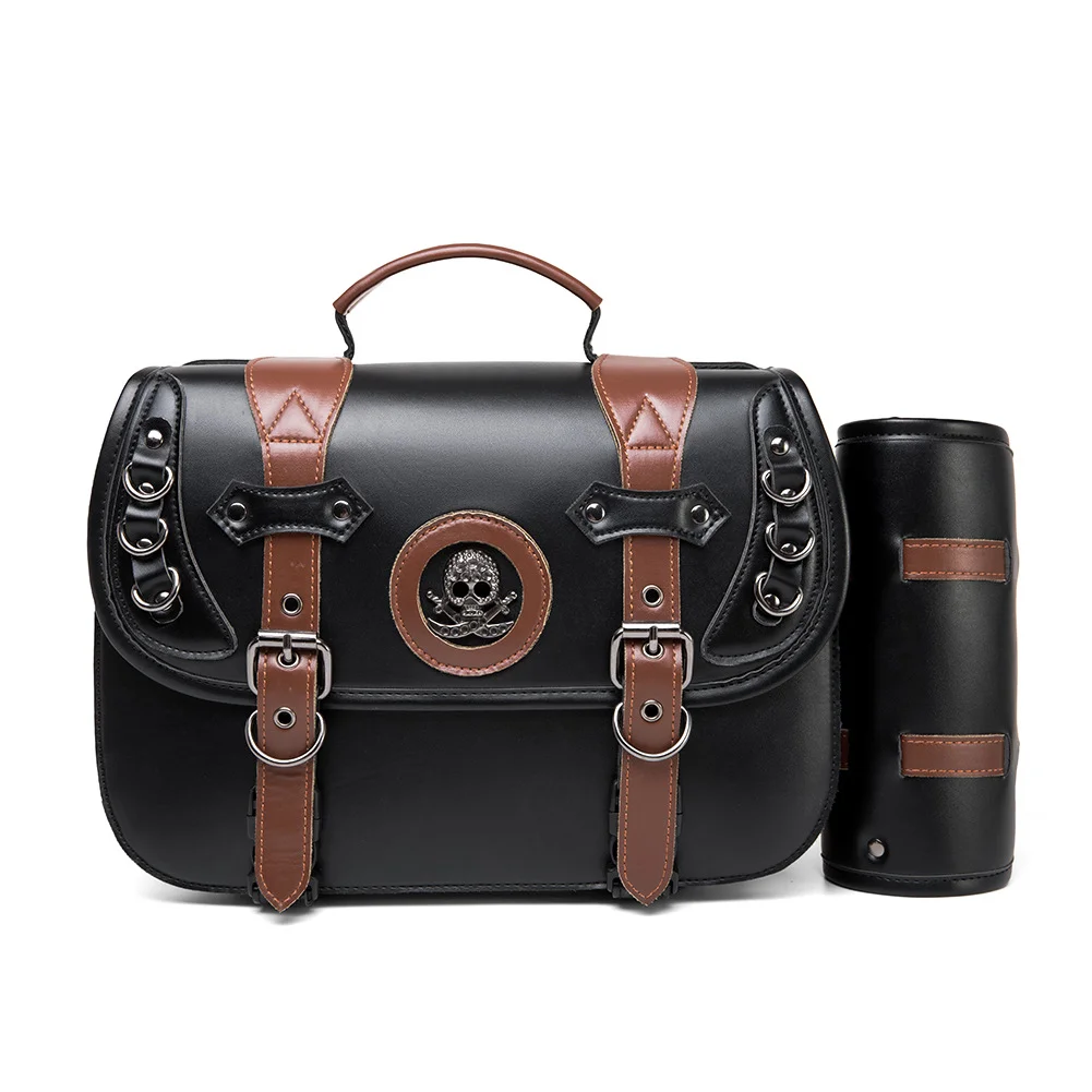 Vintage Leather Saddlebag - Compact Cruiser Single Bag - Image 4