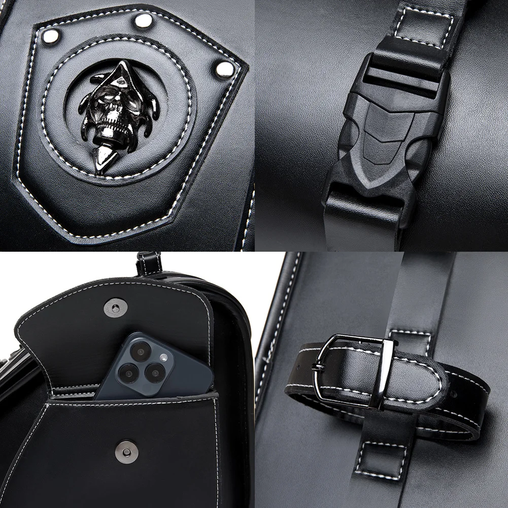 Sportster Saddlebags - Oversized Touring Leather Bag - Image 5