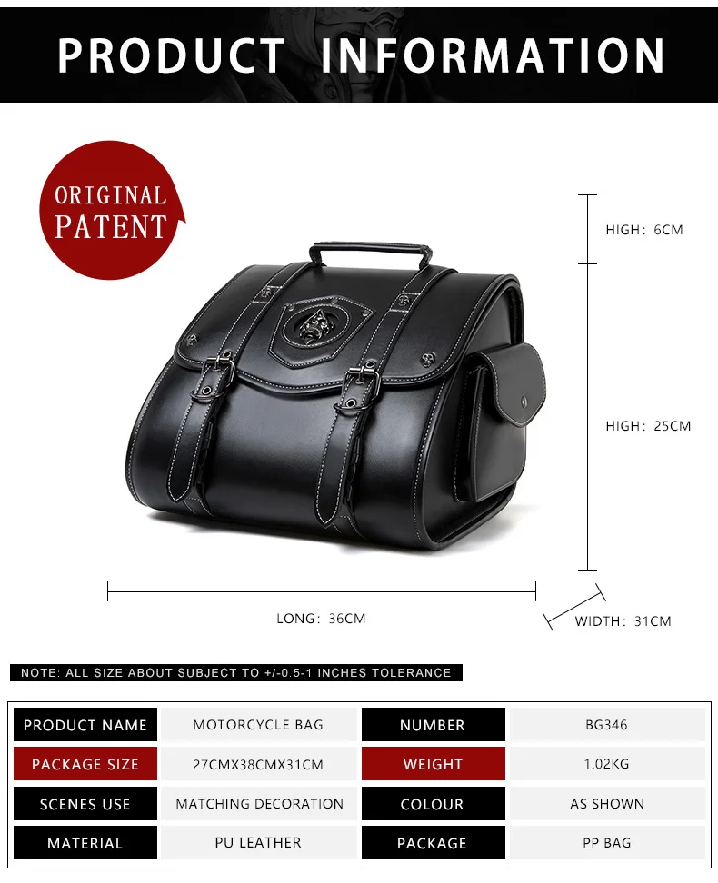 Sportster Saddlebags - Oversized Touring Leather Bag - Image 7