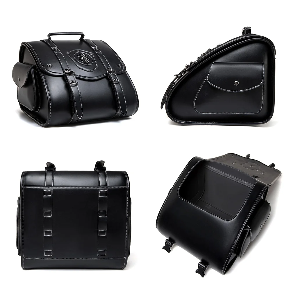 Sportster Saddlebags - Oversized Touring Leather Bag - Image 8