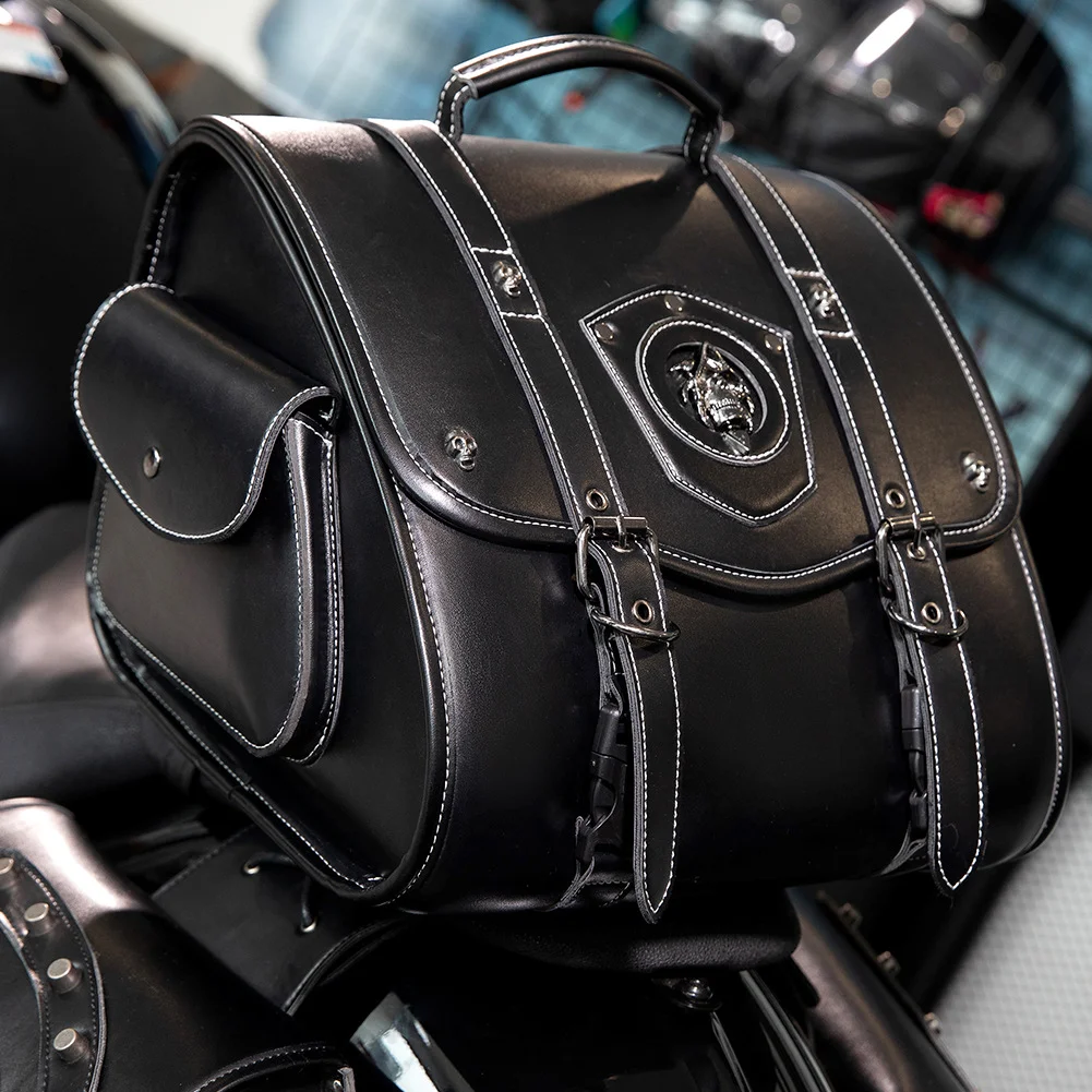 Sportster Saddlebags - Oversized Touring Leather Bag - Image 11