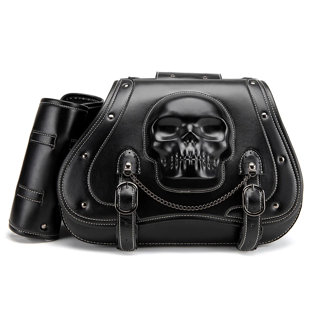 Sportster Saddlebags - Distressed Leather Motorcycle Set - Image 7