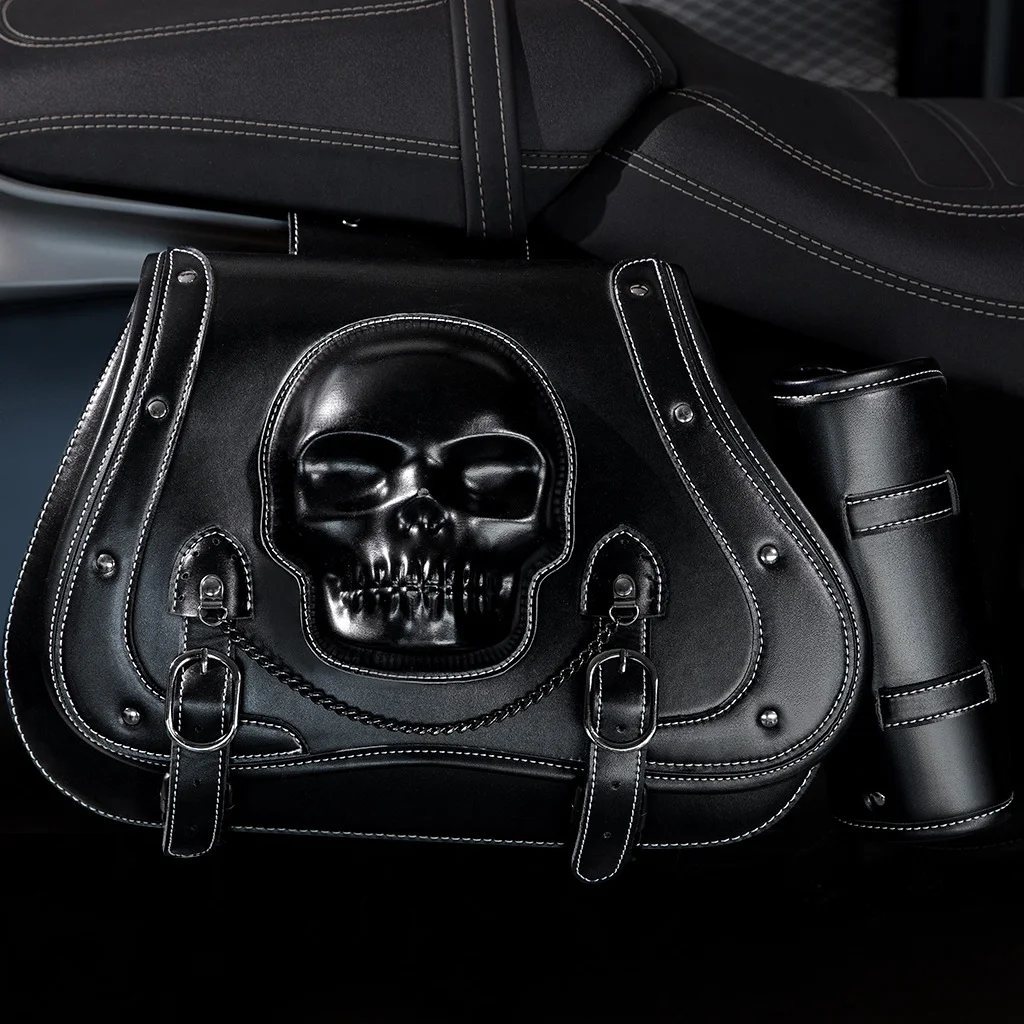 Sportster Saddlebags - Distressed Leather Motorcycle Set - Image 10