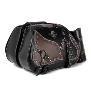 Dyna Saddlebags - Heritage Brown Leather Motorcycle Set