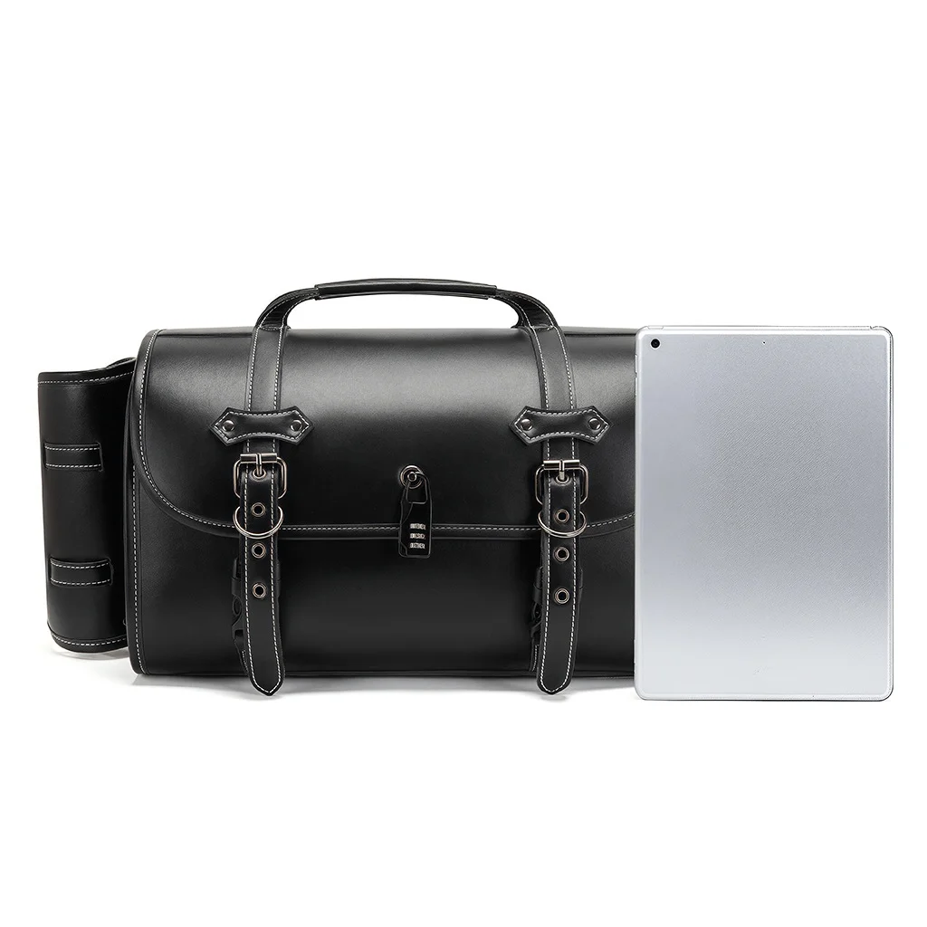 Softail Saddlebags - XL Expedition Leather Motorcycle Bag - Image 7