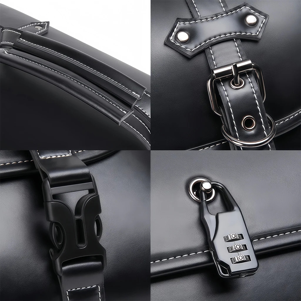 Softail Saddlebags - XL Expedition Leather Motorcycle Bag - Image 8