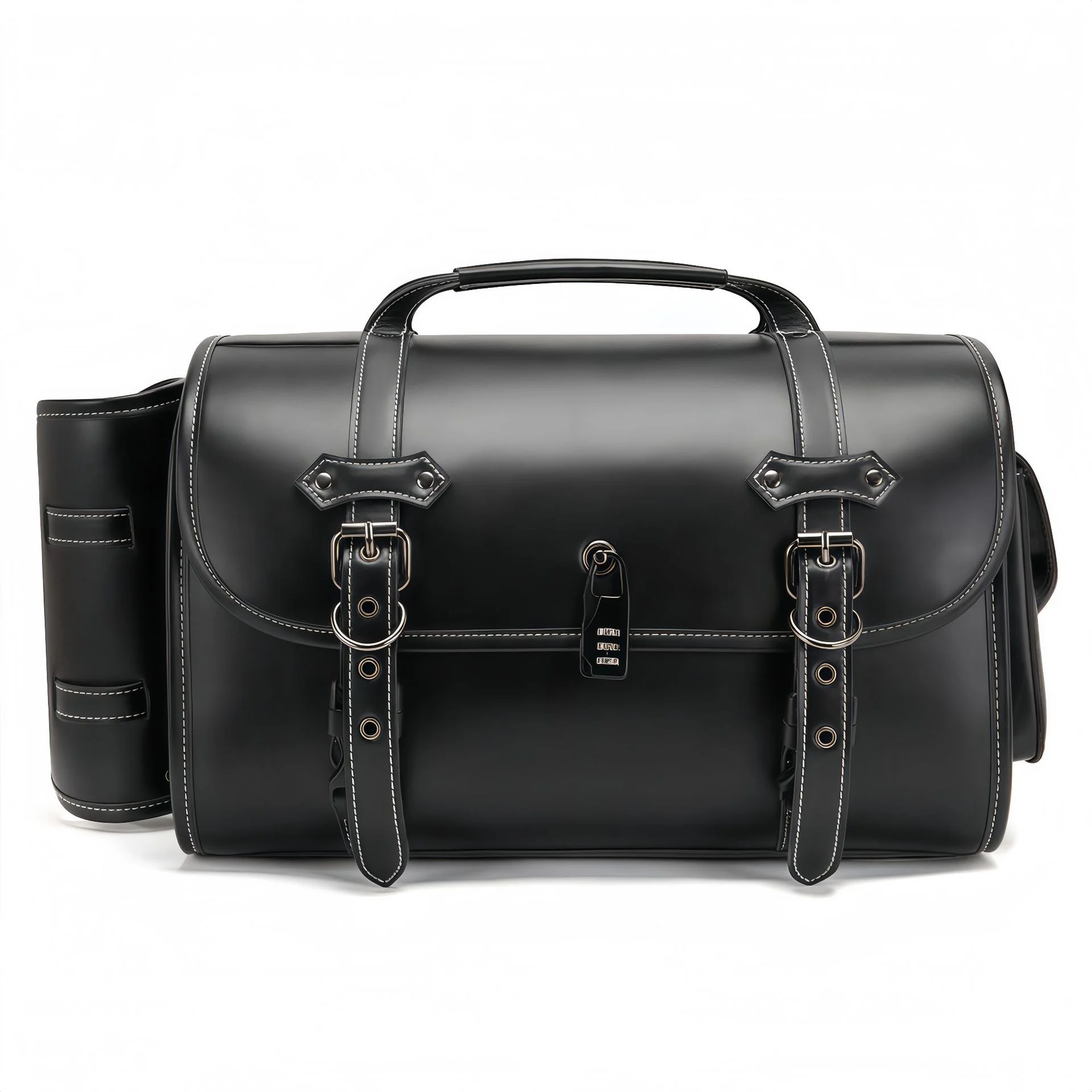 Softail Saddlebags - XL Expedition Leather Motorcycle Bag - Image 9