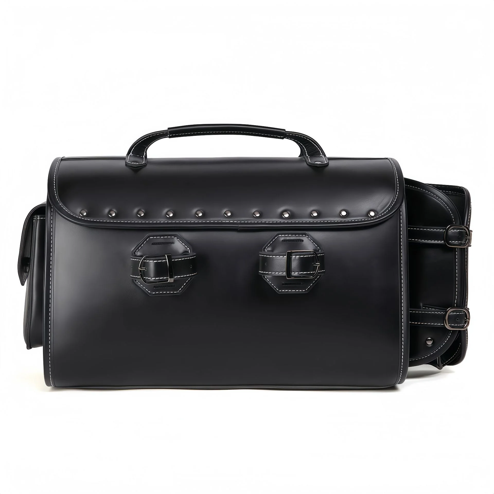 Softail Saddlebags - XL Expedition Leather Motorcycle Bag - Image 12